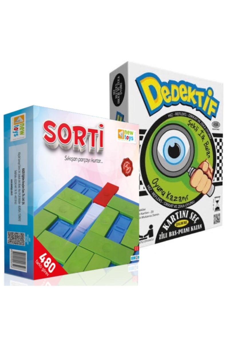Sorti Ve Dedektif Seti Sorti Oyunu, Dedektif OyunuSorti Zeka Oyunu Dedektif Zeka Oyunu + MES Akademi Eğitim Seti Hediye!