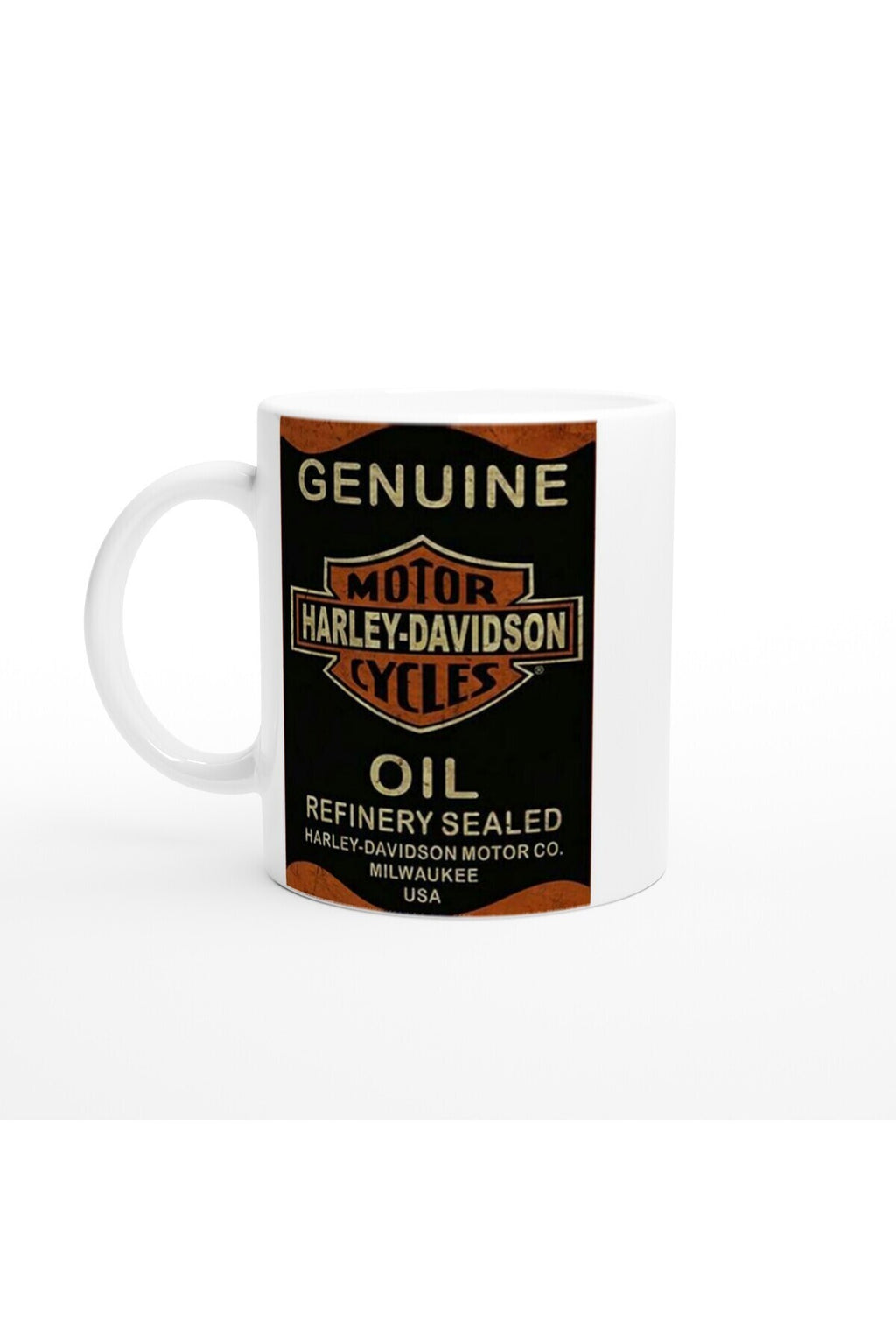 Harley-Davidson Genuine Oil Temalı Retro Kupa Bardak