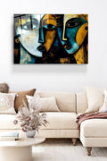Cubism Art Cam Tablo, Dekoratif Cam Tablo