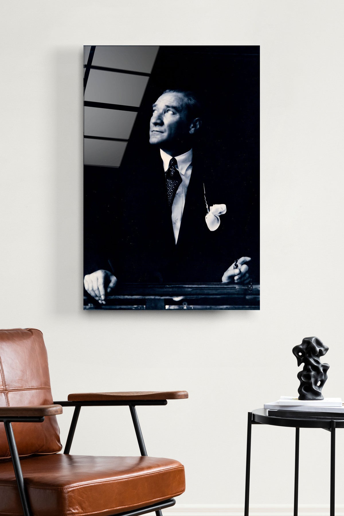 Dekoratif Atatürk Dekoratif Cam Tablo