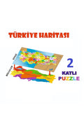 Ahşap Türkiye Haritası Puzzle Eğitici Ahşap Set Sök Tak Şehir/Bölgeler/Fiziki Puzzle Harita + MES Akademi Eğitim Seti Hediye!