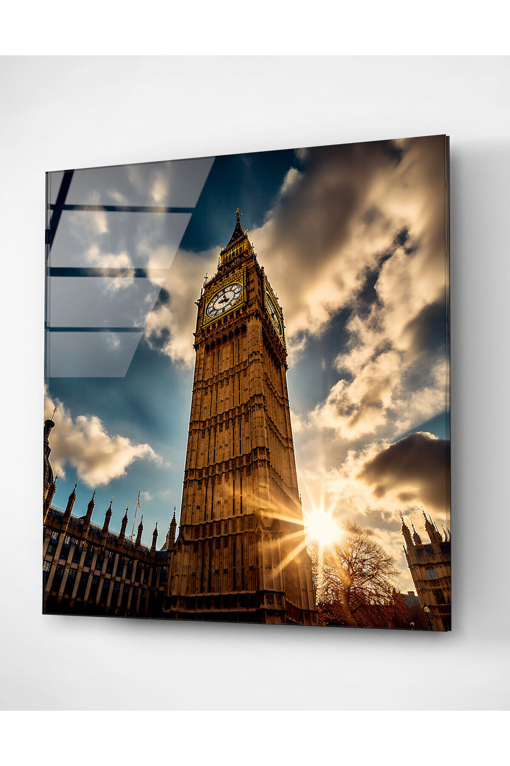 Dekoratif Londra Dekoratif Cam Tablo (70 x 70)