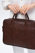 Crazy Kahverengi Macbook Organizer 13 ve 14 İnç Laptop Evrak Çantası