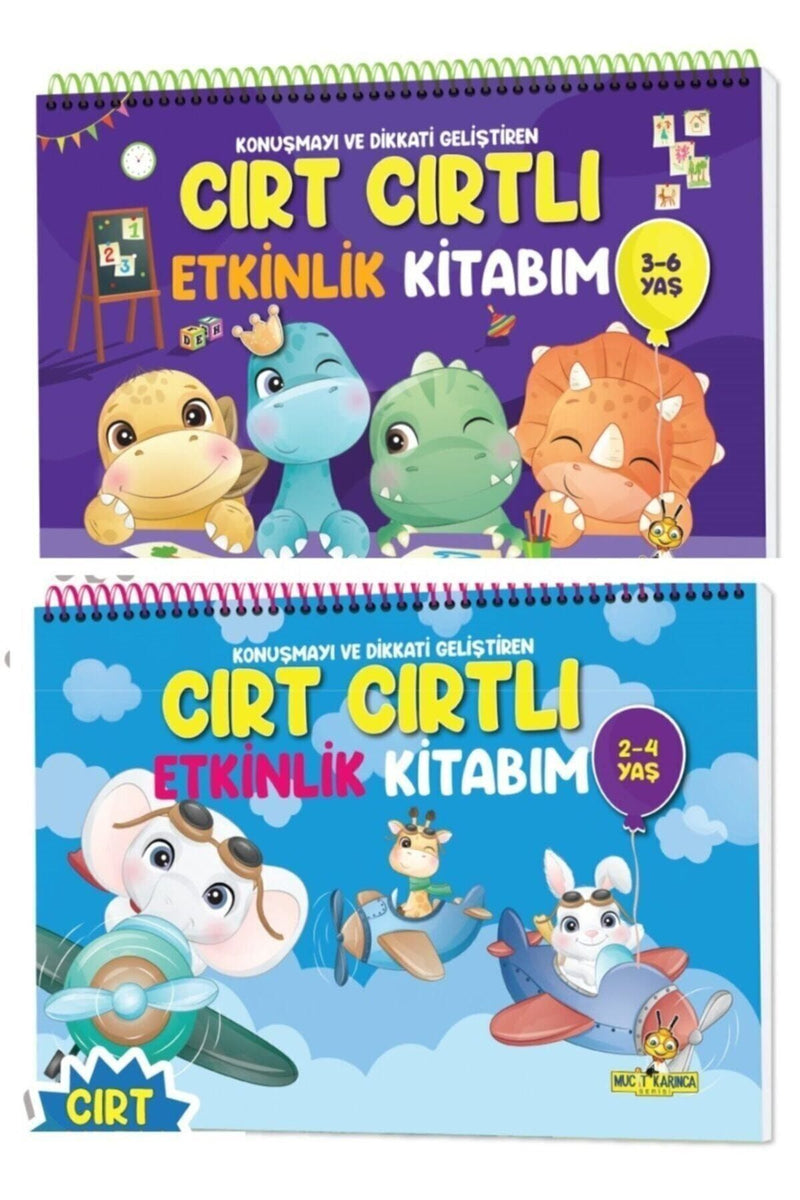 Yükselen Zeka 2-4 Yaş Ve 3-6 Yaş Cırt Cırtlı Etkinlik Kitabım + MES Akademi Eğitim Seti Hediye!