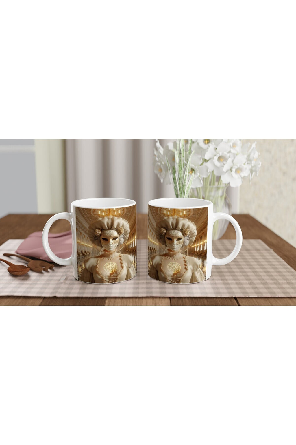 Başak Burcu Baskılı Kahve Kupası - Zodyak Maskeli Balo Vs4