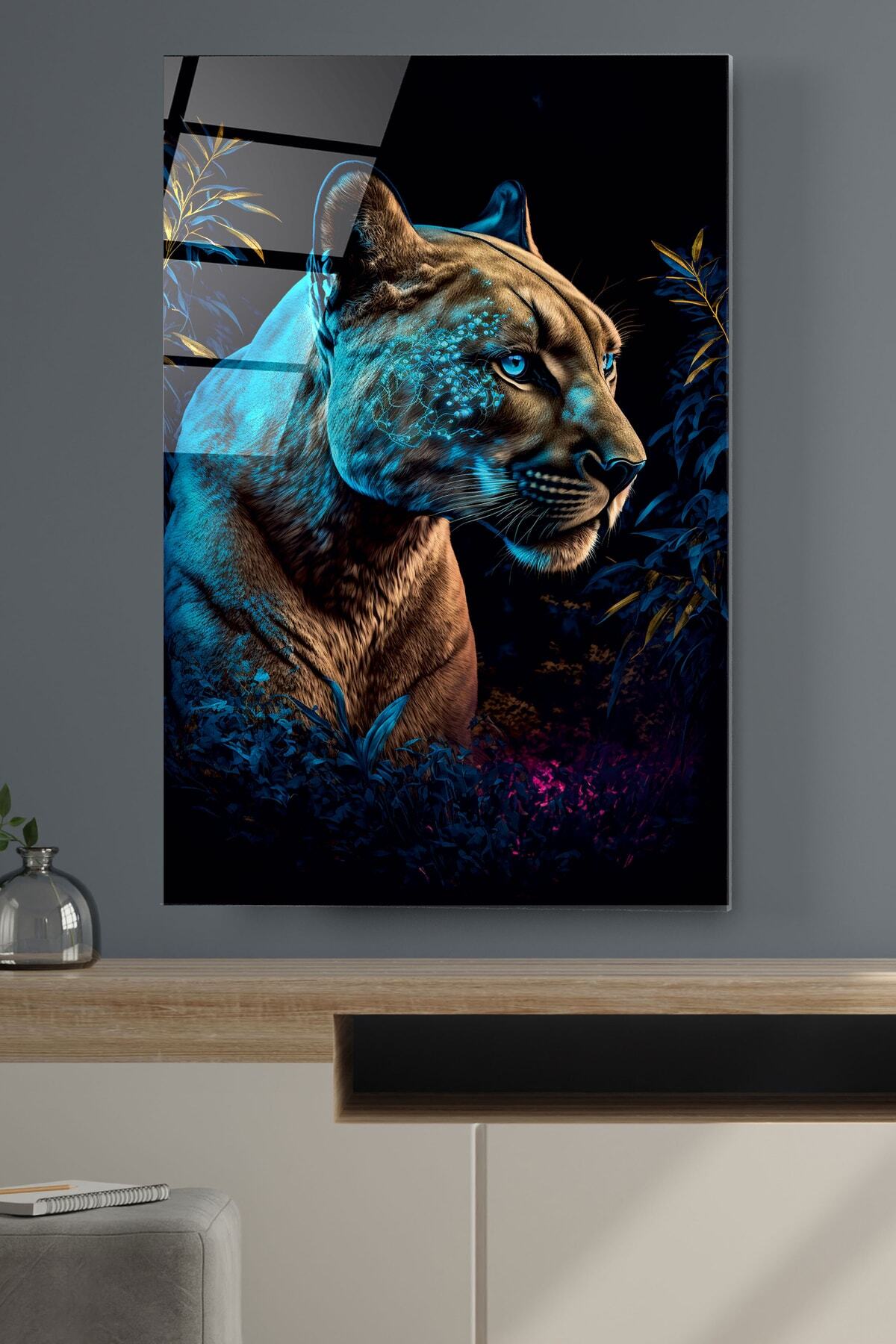 Dekoratif Puma Dekoratif Cam Tablo (50 x 70)