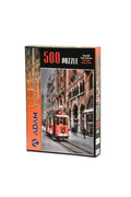 500 Parça Puzzle - Nostaljik Karlı Tramvay + MES Akademi Eğitim Seti Hediye!