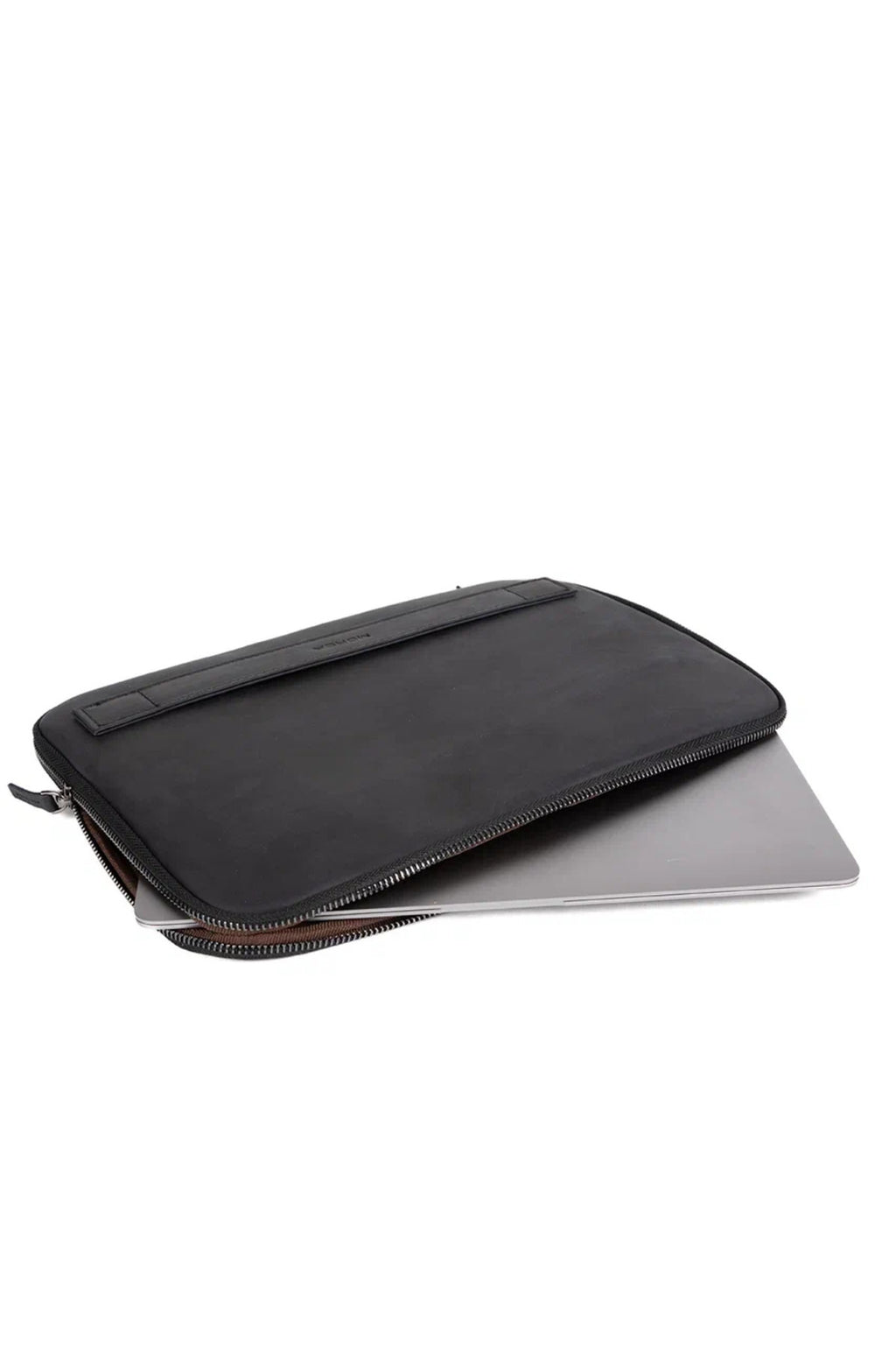 Hakiki Deri Siyah Macbook Air Pro 13 ve 13.3 İnç Laptop Kılıfı