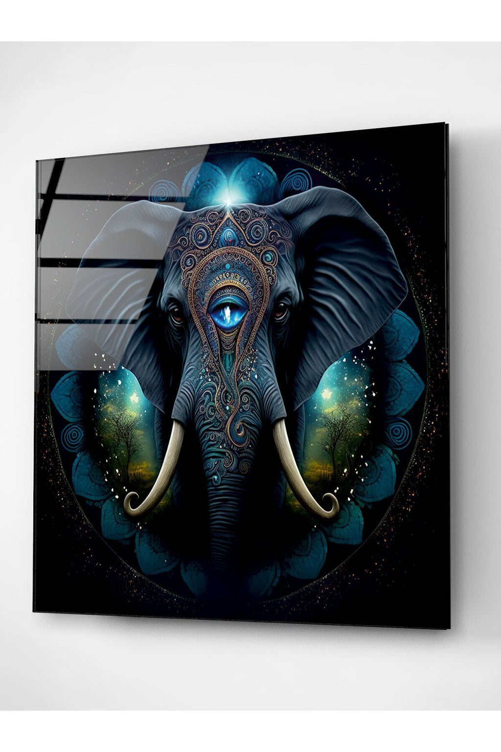 Elephant Cam Tablo, Dekoratif Cam Tablo