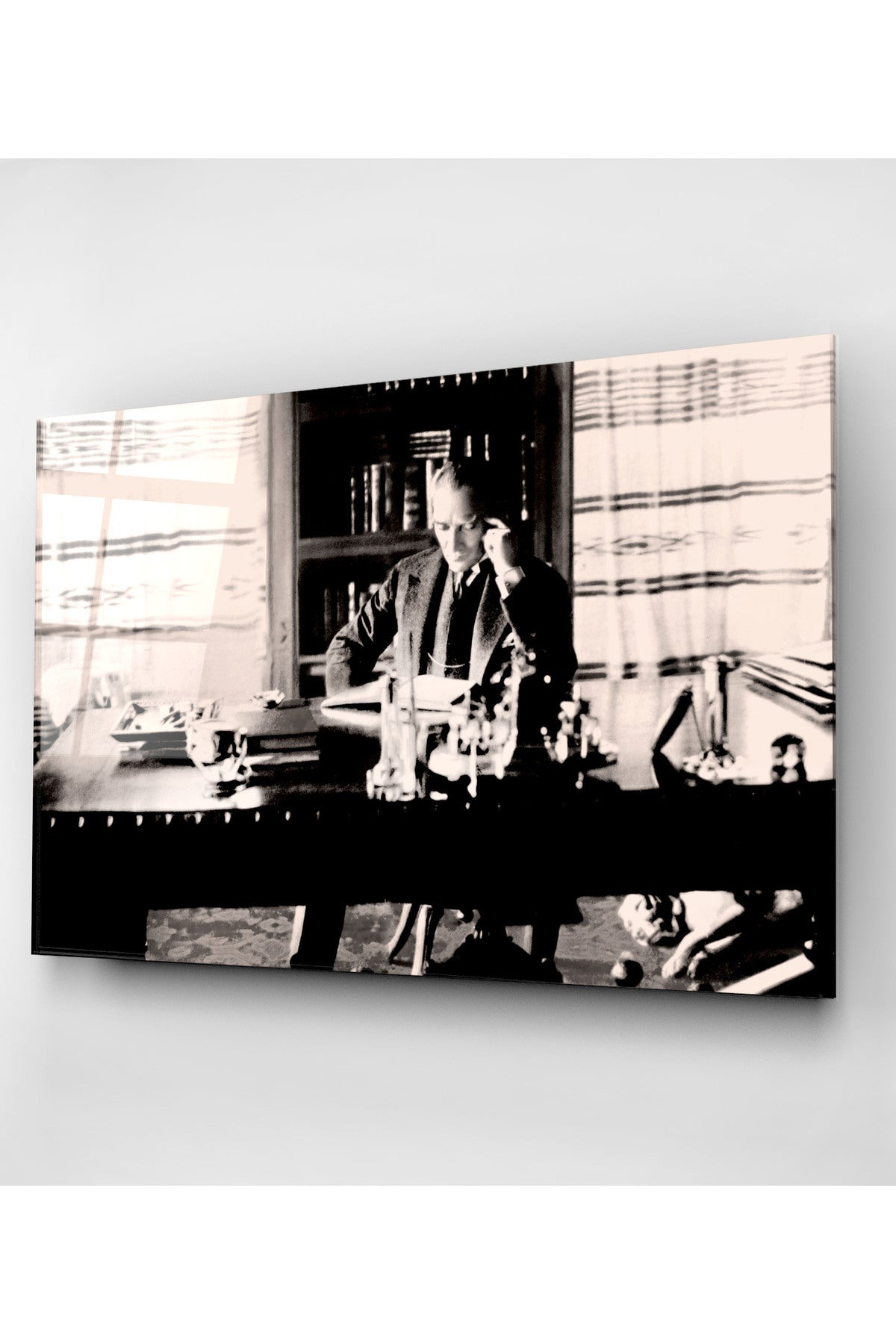 Dekoratif Atatürk Dekoratif Cam Tablo