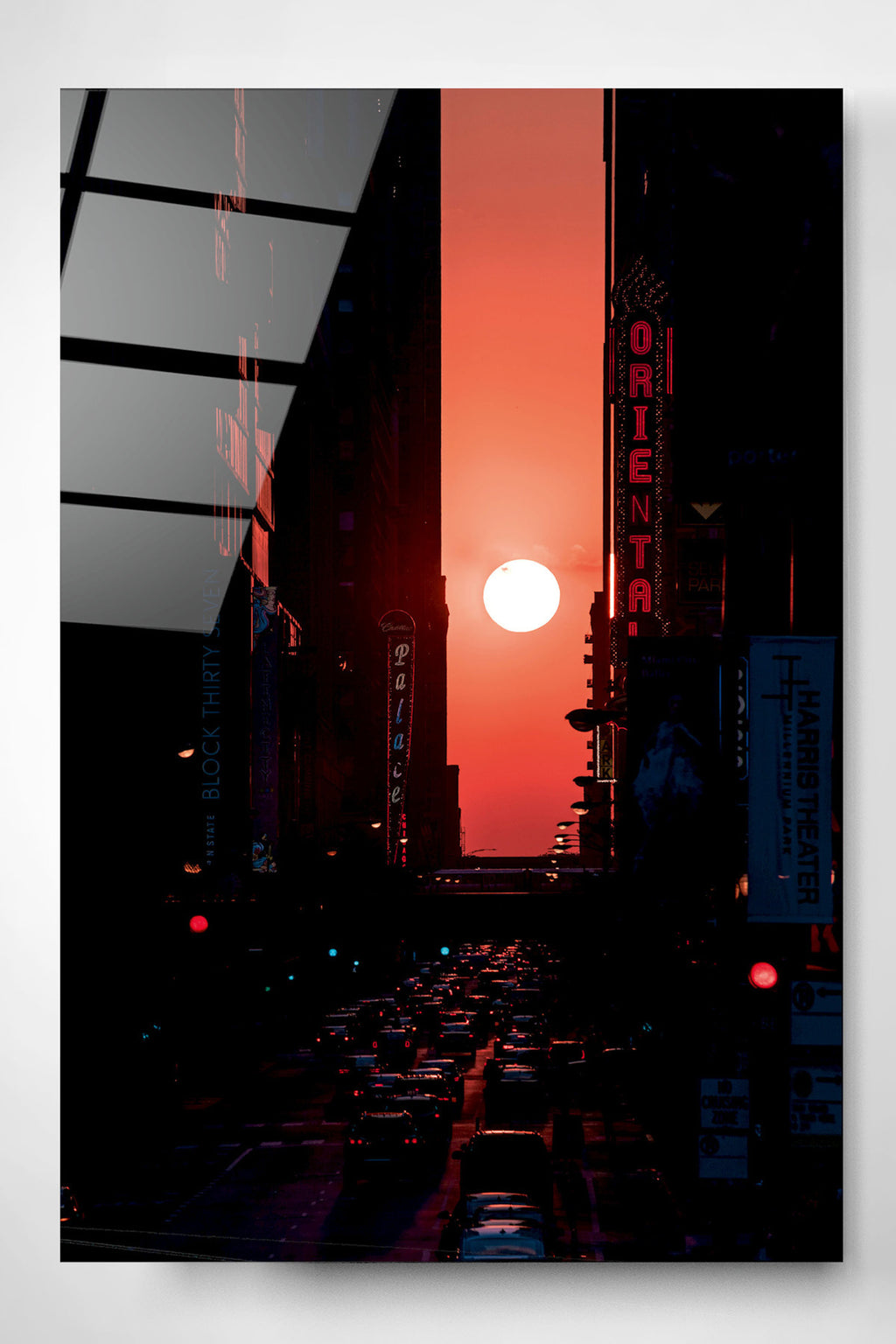 Dekoratif Miami Ocaso Dekoratif Cam Tablo (80 x 120)