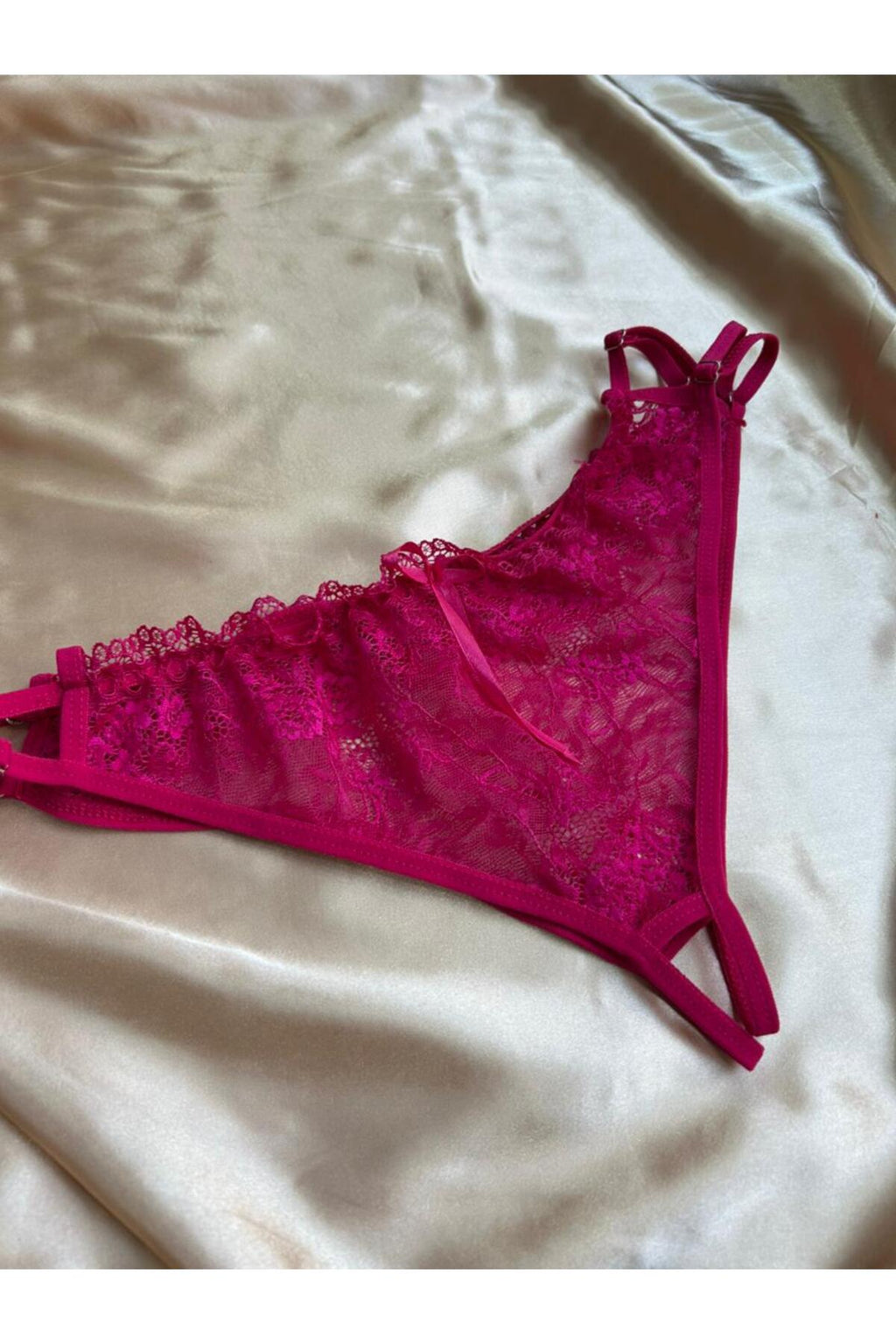 Pembe Fantezi Külot Dantel Detaylı Kadın İç Giyim