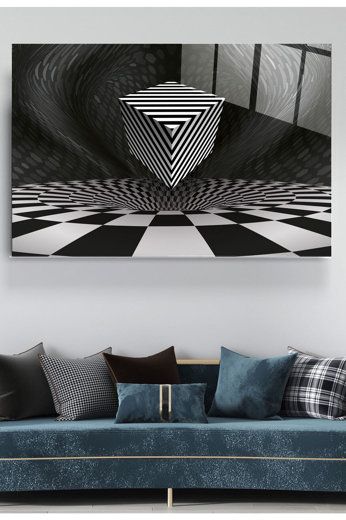 Dekoratif Soyut Dekoratif Cam Tablo