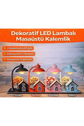 Işıklı Ahşap Kalemlik ve Masaüstü Lambalı Organizer [Kod: VOLEE-1104794832] (MES Akademi Hediyeli)