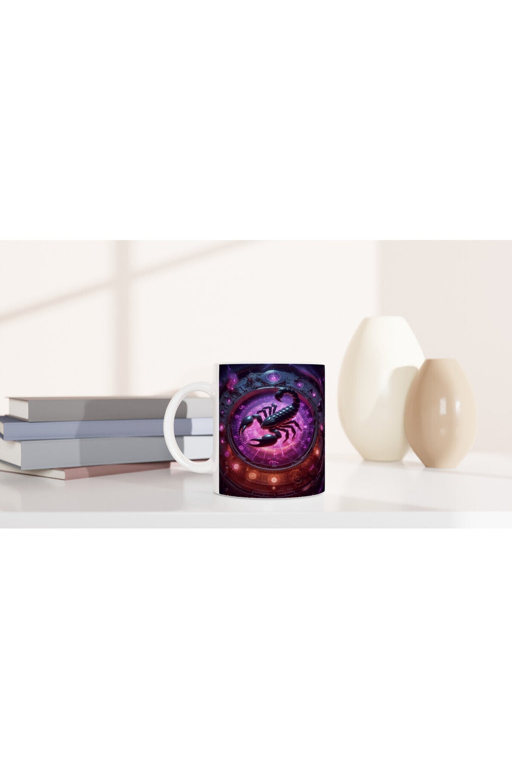 Akrep Burcu Baskılı Kahve Kupası - Zamanın Çarkları Astroloji Mekanizması Vs1