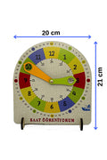 Ahşap Saat Öğrenme Montessori Eğitici Seti [Kod: VOLEE-1106736214] (MES Akademi Hediyeli)