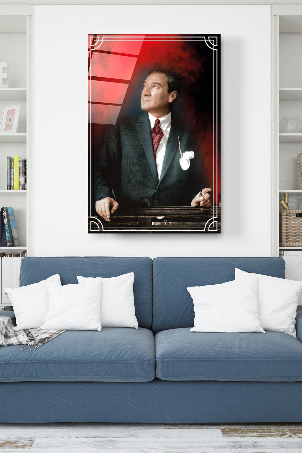 Dekoratif Atatürk Dekoratif Cam Tablo (30 x 50)