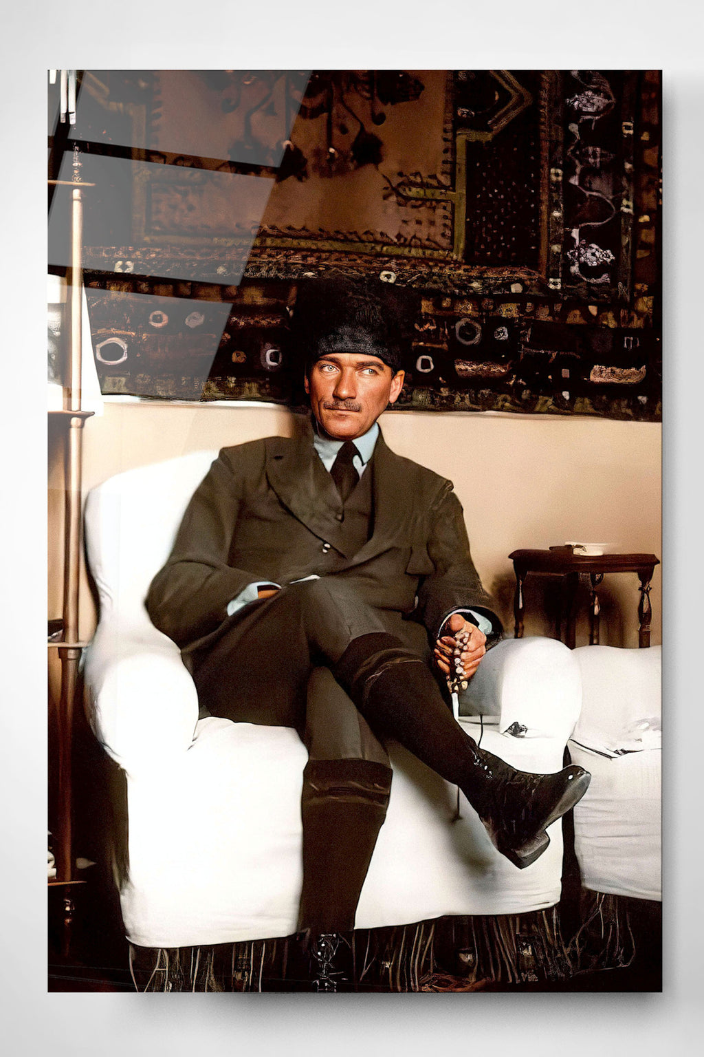 Dekoratif Atatürk Dekoratif Cam Tablo