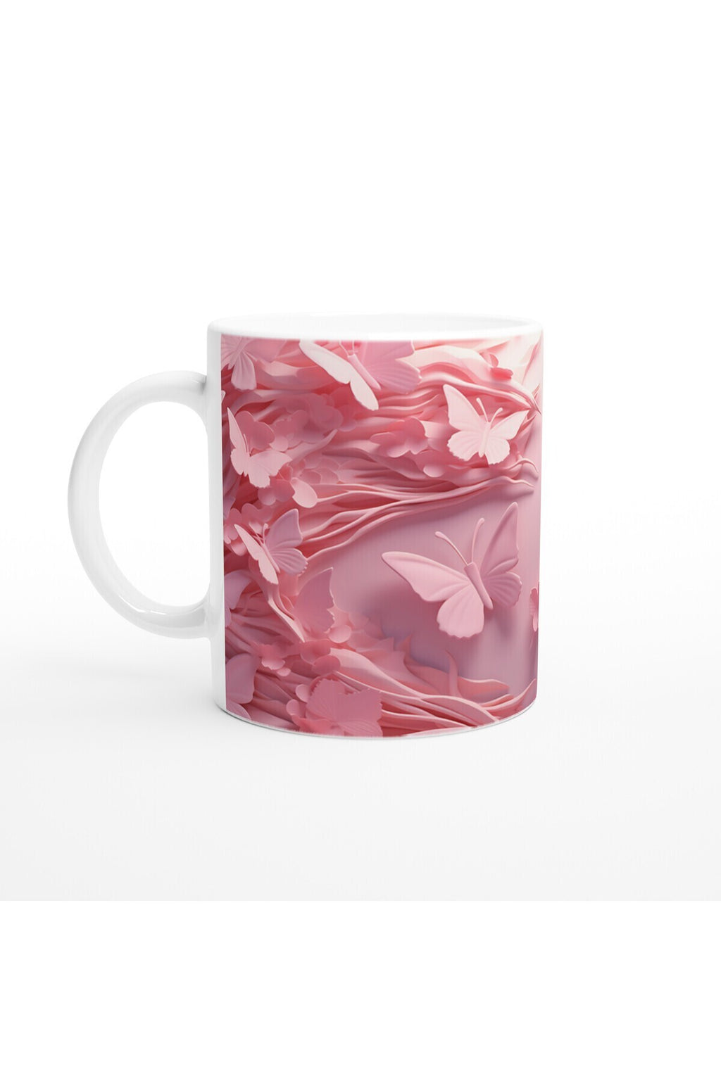 Pembe Rüyalar Kelebek Temalı Baskılı Kupa Bardak