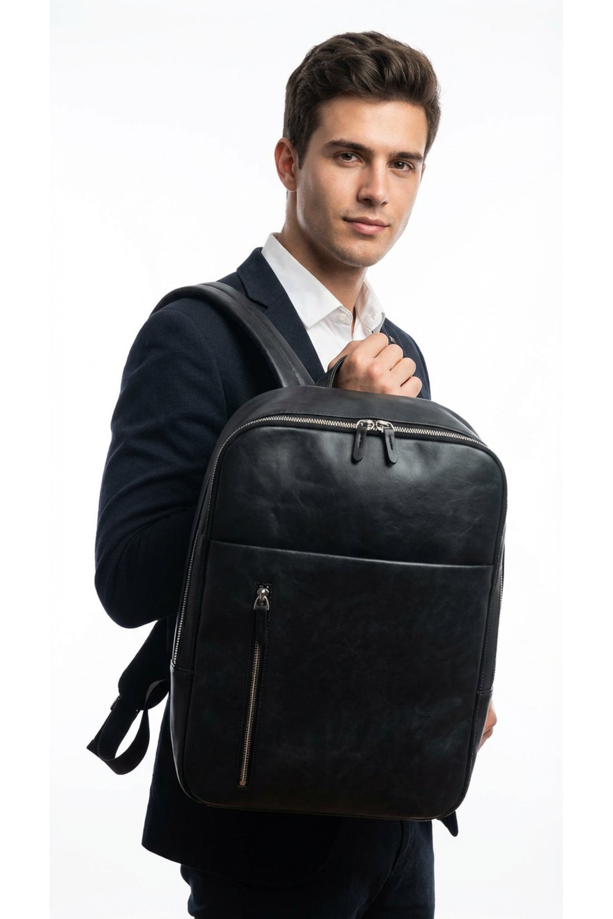 Siyah Laptop Bölmeli Organizer Sırt Çanta