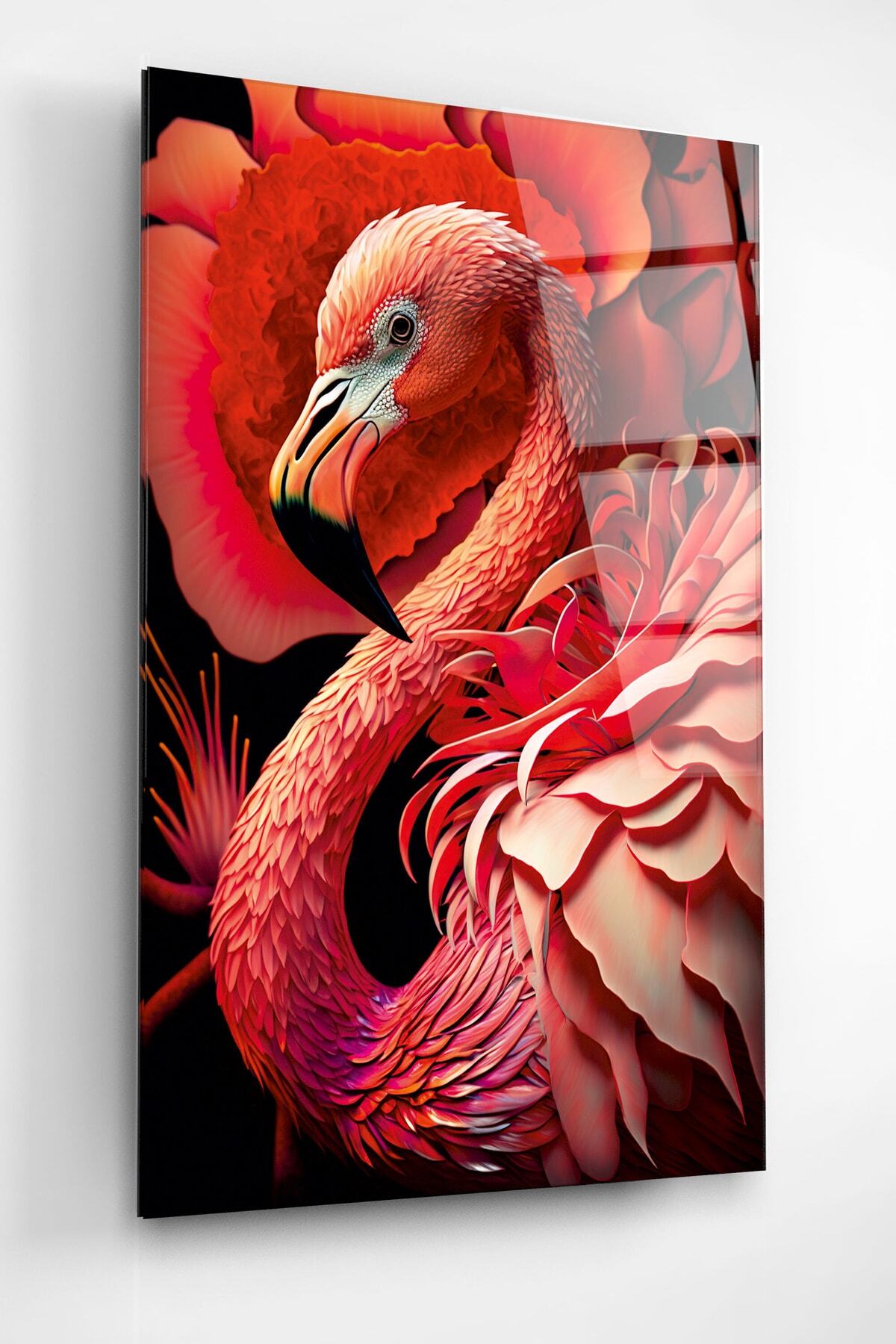 Flamingo Cam Tablo, Dekoratif Cam Tablo