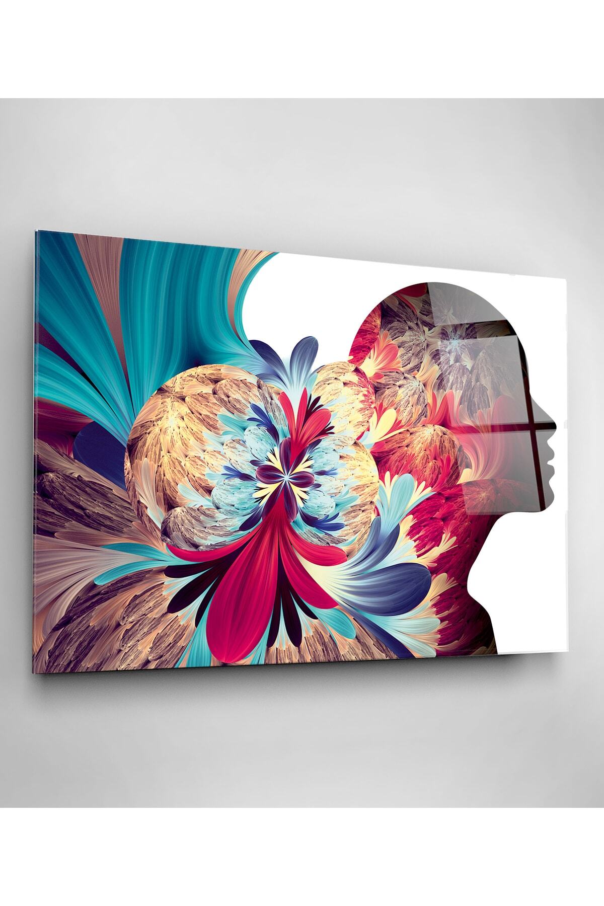 Human Is Art Cam Tablo, Dekoratif Cam Tablo (60 x 90)