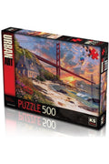 Ks 500 Parça Sunset At Golden Gate Puzzle + MES Akademi Eğitim Seti Hediye!