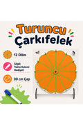 TURUNCU Çarkıfelek Oyunu Ahşap Eğitim Materyali + MES Akademi Eğitim Seti Hediye!