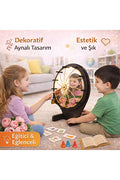 Aynalı Özel Pleksi Çarkıfelek Ahşap Eğitici Oyun [Kod: VOLEE-1105983608] (MES Akademi Hediyeli)