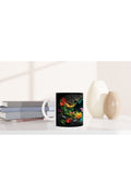 Mağaradaki Renkli Yusufçuklar ve Çiçekler Temalı Baskılı Kupa Bardak