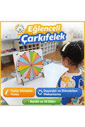 18 Dilim Büyük Çarkıfelek Ahşap Eğitim Materyali [Kod: VOLEE-1115398535] (MES Akademi Hediyeli)
