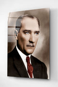 Dekoratif Atatürk Dekoratif Cam Tablo
