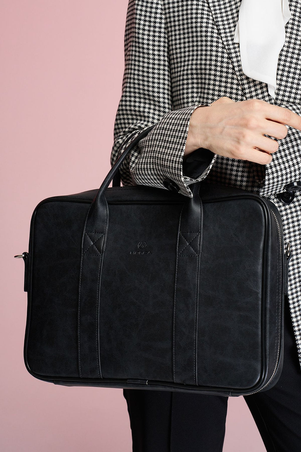 Crazy Siyah Renk Macbook Organizer 13 ve 14 İnç Laptop Evrak Çantası