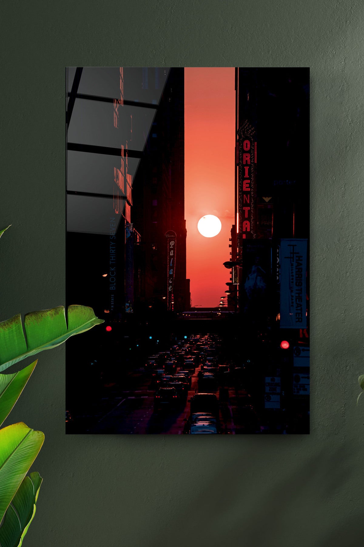 Dekoratif Miami Ocaso Dekoratif Cam Tablo (60 x 90)