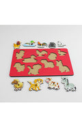 Ahşap Tutmalı Puzzle Hayvanlar Montessori Seti [Kod: VOLEE-769395322] (MES Akademi Hediyeli)