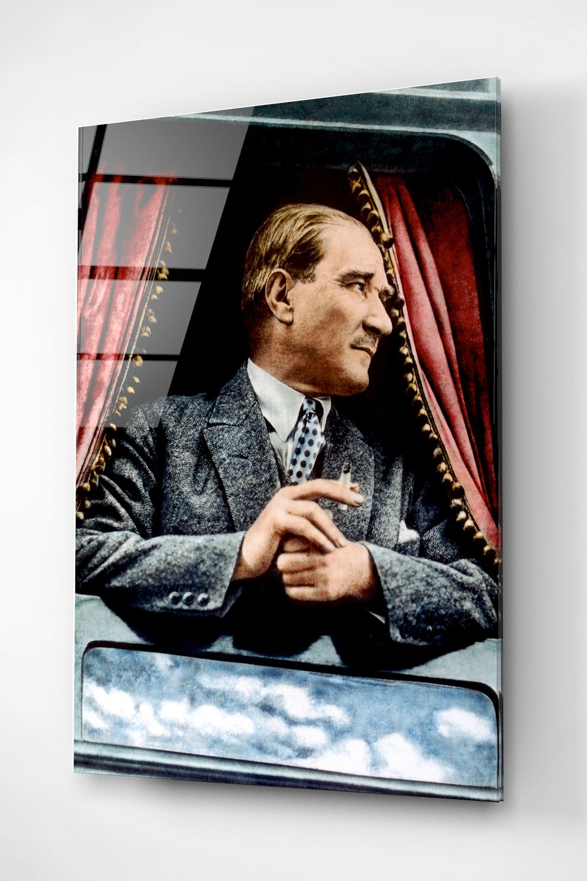 Dekoratif Atatürk Dekoratif Cam Tablo