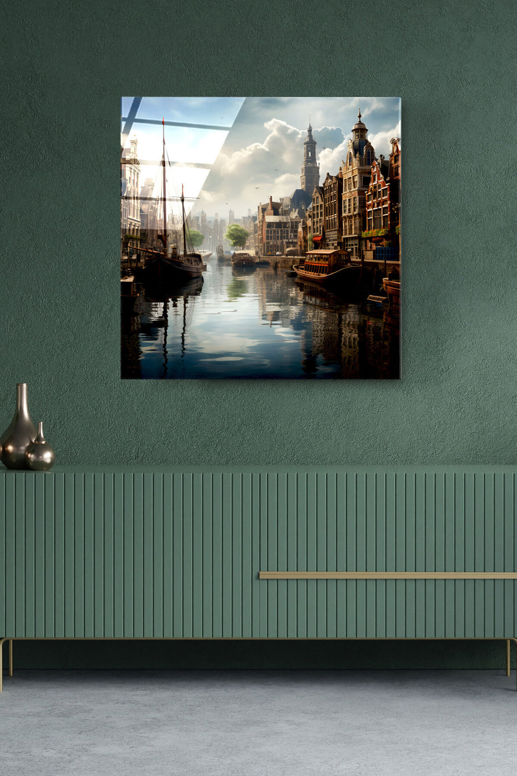Hollanda Cam Tablo, Dekoratif Cam Tablo (70 x 70)