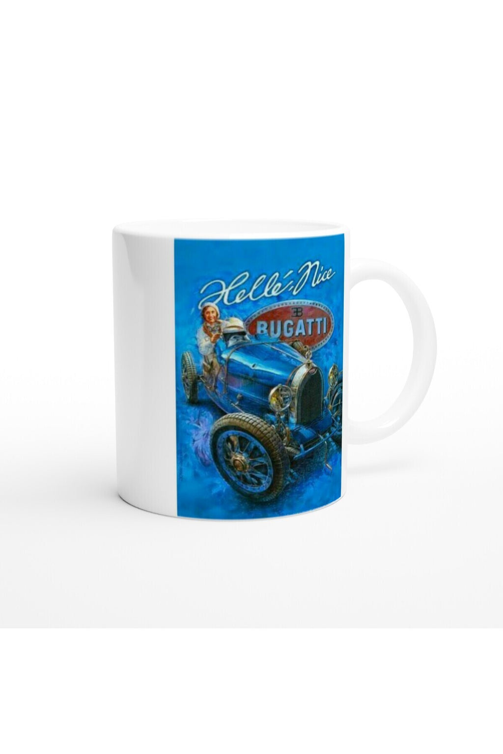Bugatti Type 35 ve Helle Nice Temalı Retro Kupa Bardak