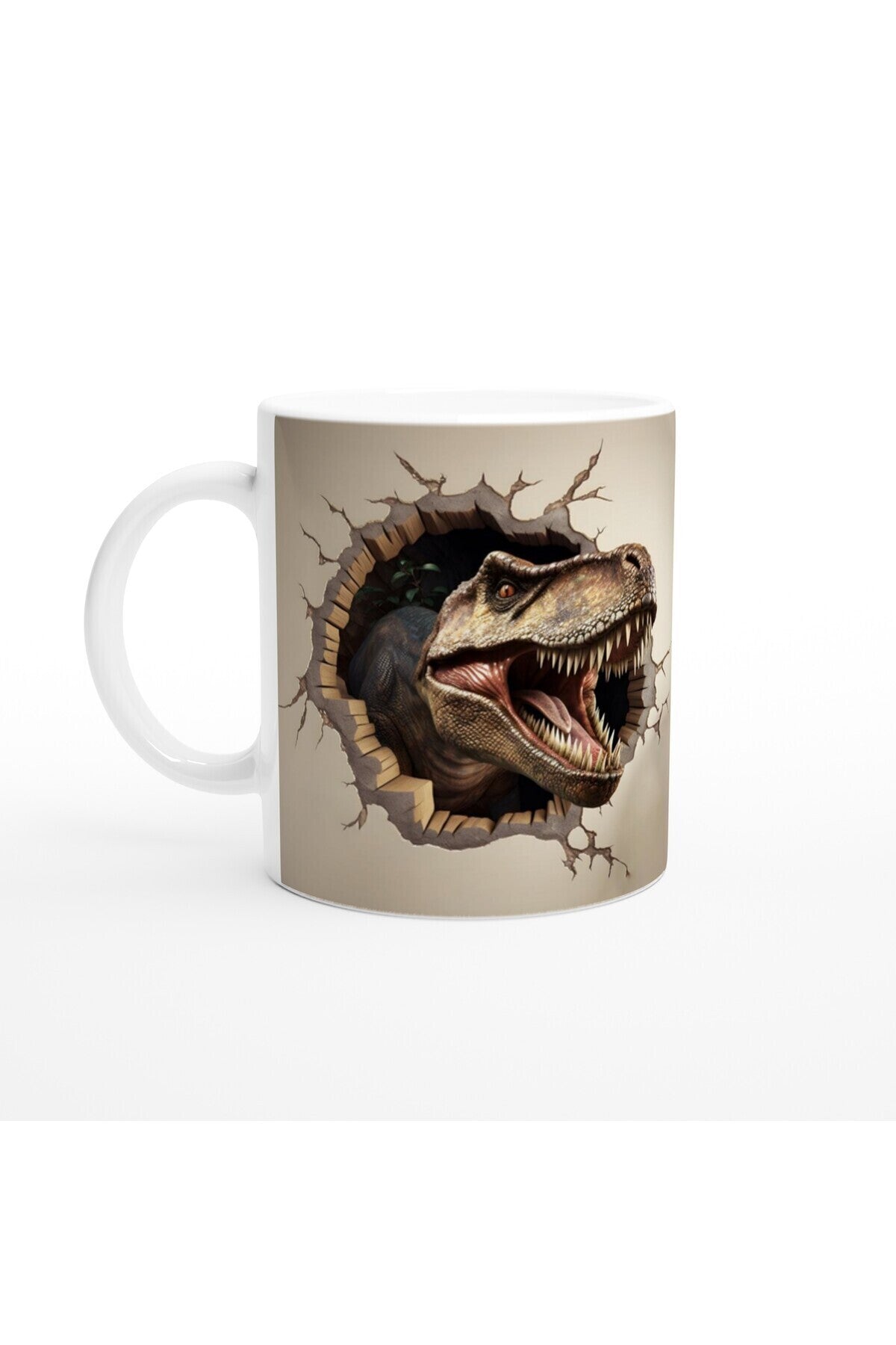 Duvar Kıran T-Rex Dinozor Kupa Bardak