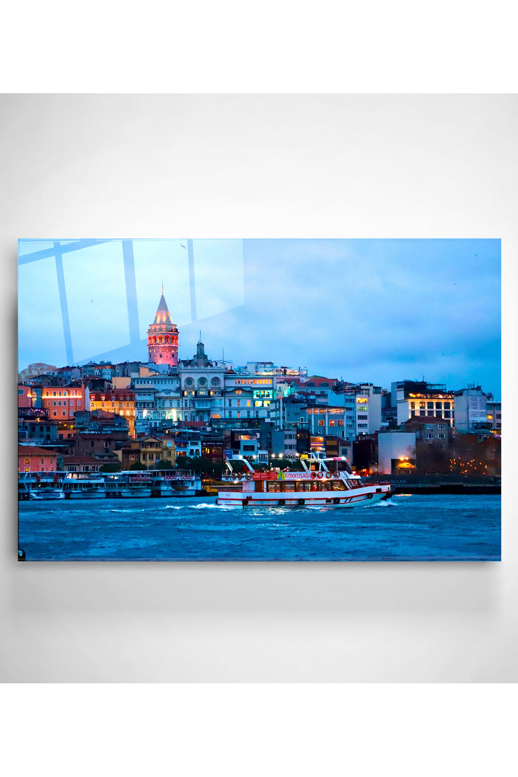 Dekoratif Kız Kulesi Dekoratif Cam Tablo
