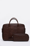 Crazy Kahverengi Macbook Organizer 13 ve 14 İnç Laptop Evrak Çantası