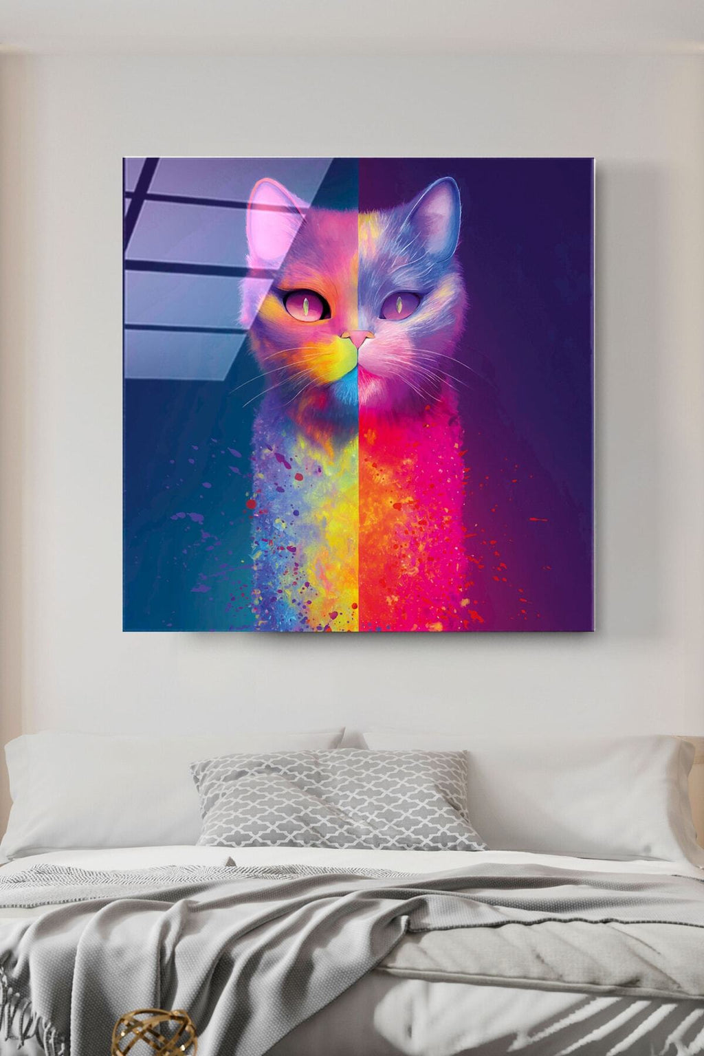 Kedi Cam Tablo, Dekoratif Cam Tablo