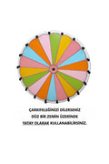 18 Dilim Büyük Çarkıfelek Ahşap Eğitim Materyali [Kod: VOLEE-1115398535] (MES Akademi Hediyeli)