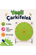 YEŞİL Çarkıfelek Oyunu Ahşap Eğitim Materyali + MES Akademi Eğitim Seti Hediye!