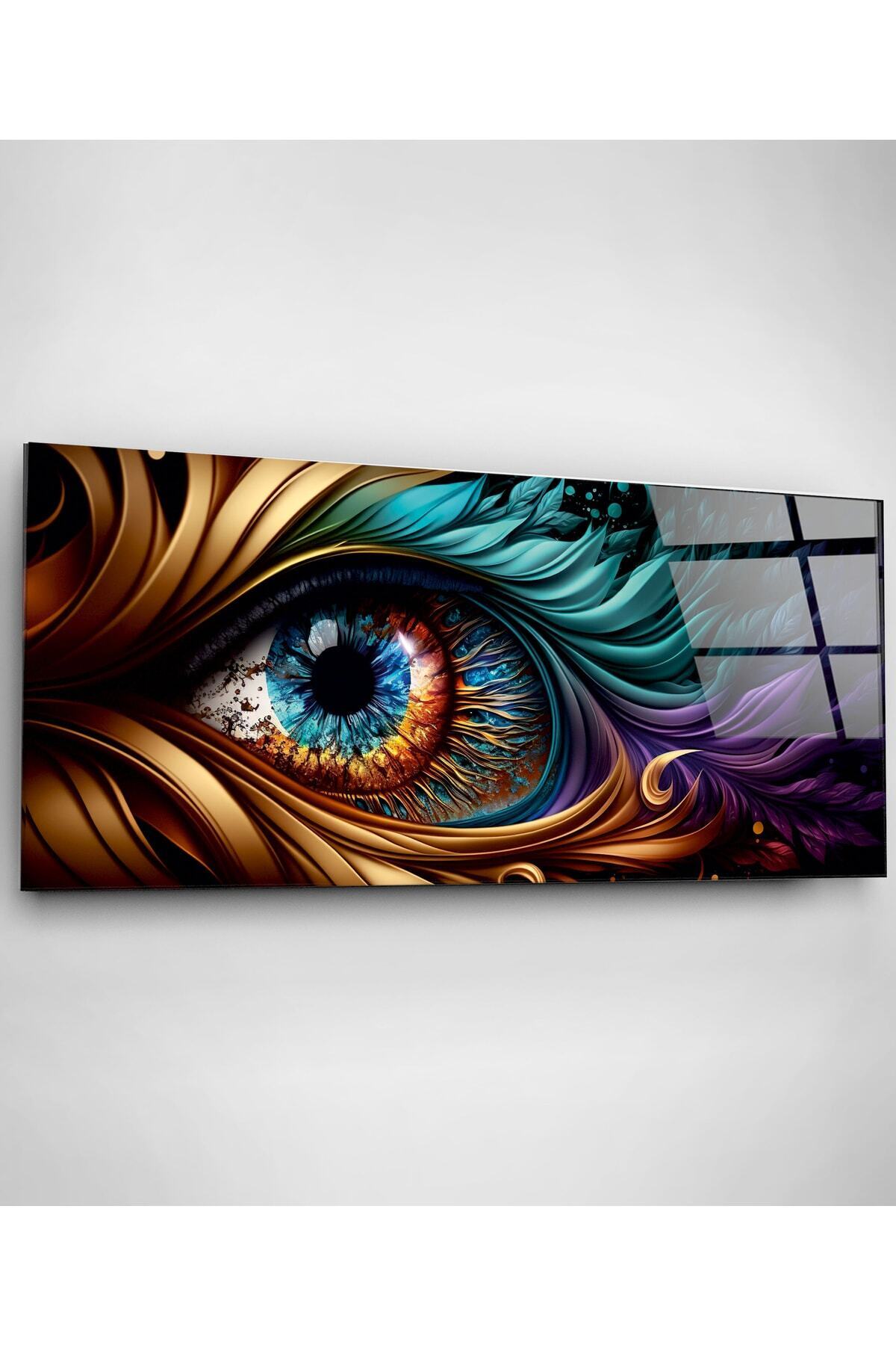 Dekoratif Afrikalı Kadın Dekoratif Cam Tablo (50 x 120)