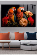 Papağanlar Cam Tablo, Dekoratif Cam Tablo