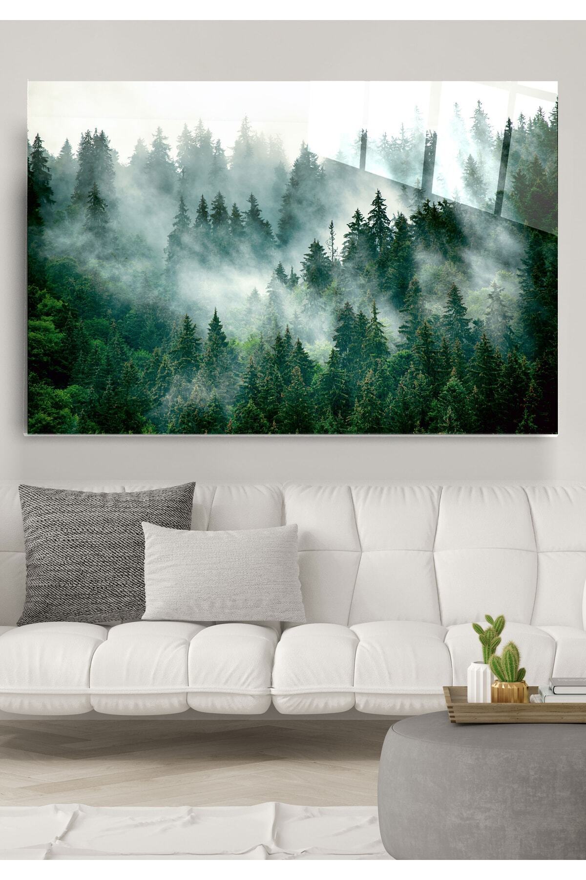 Dekoratif Sıcak Hava Balonu Dekoratif Cam Tablo (70 x 105)