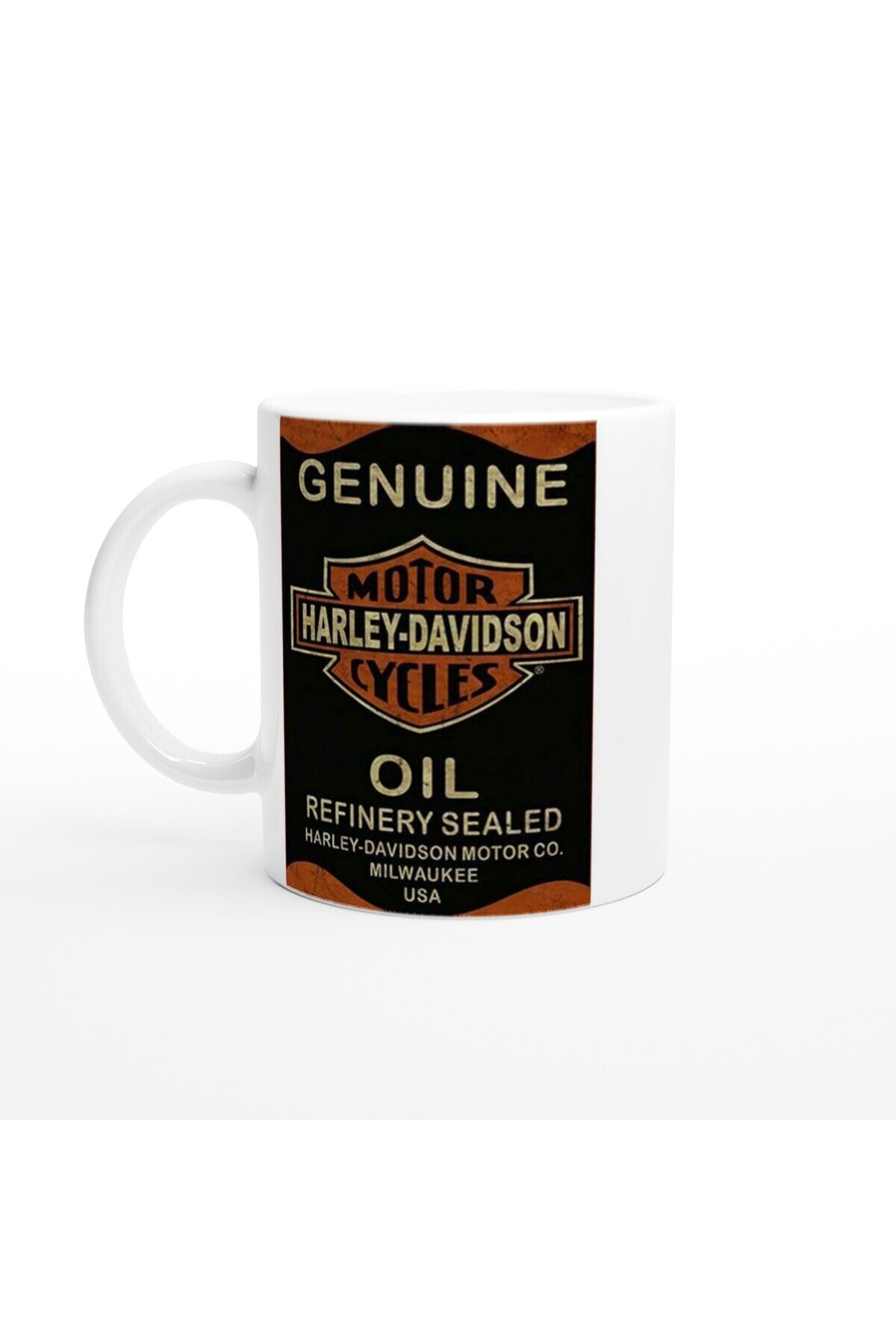 Harley-Davidson Genuine Oil Temalı Retro Kupa Bardak