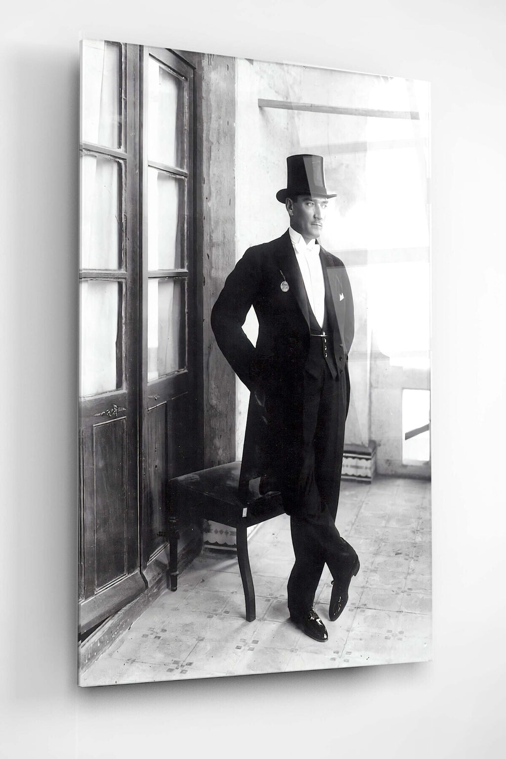 Dekoratif Atatürk Dekoratif Cam Tablo