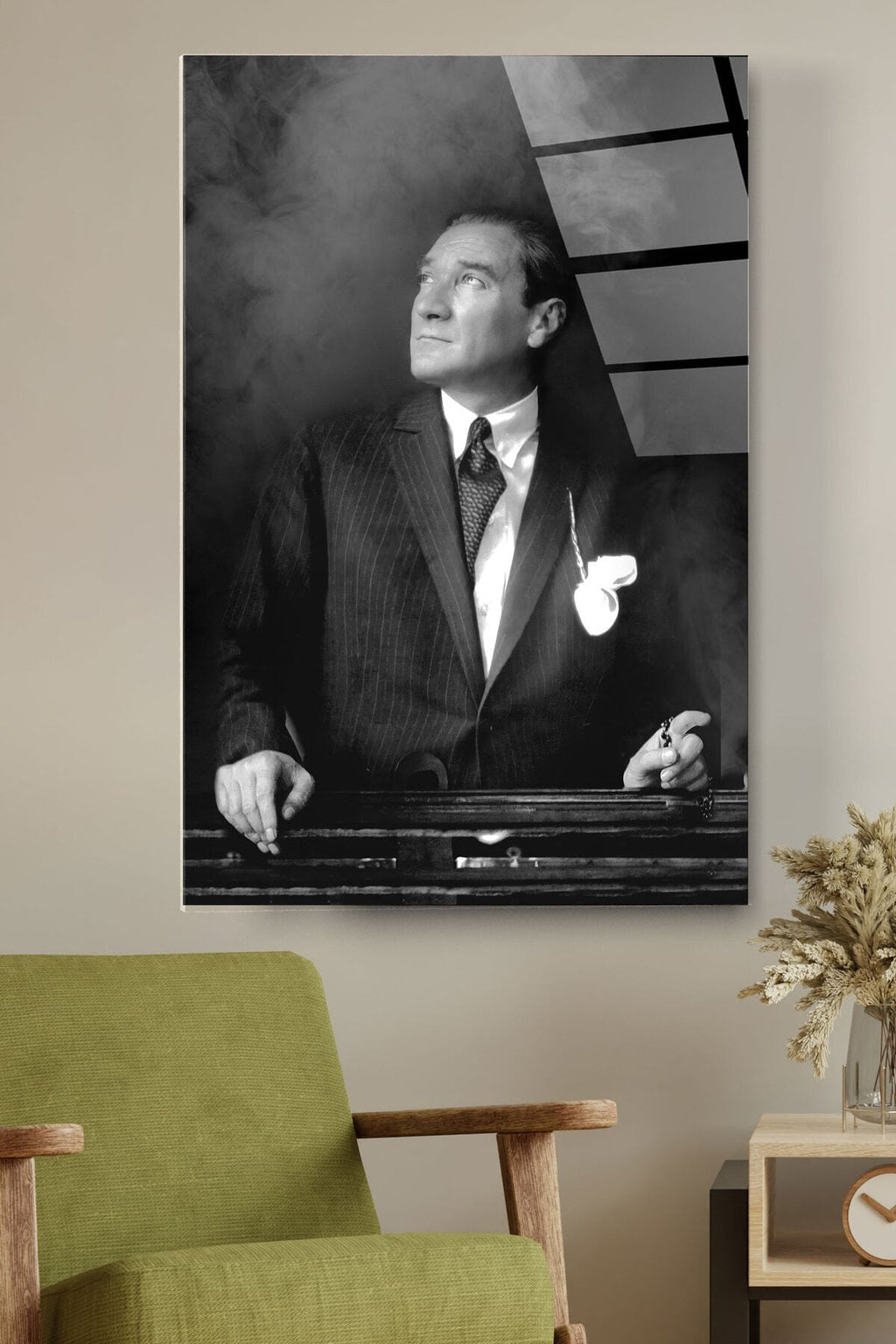 Dekoratif Atatürk Dekoratif Cam Tablo (80 x 120)